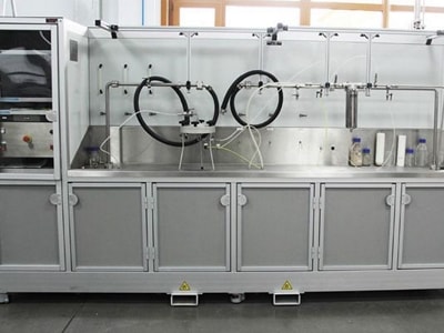 Laboratório de desempenho de filtragem
