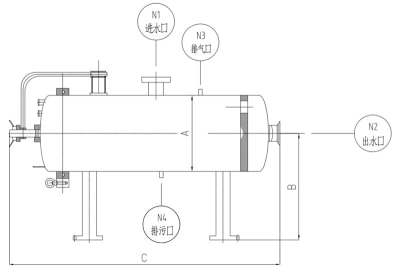 Dimensões do compartimento do filtro horizontal